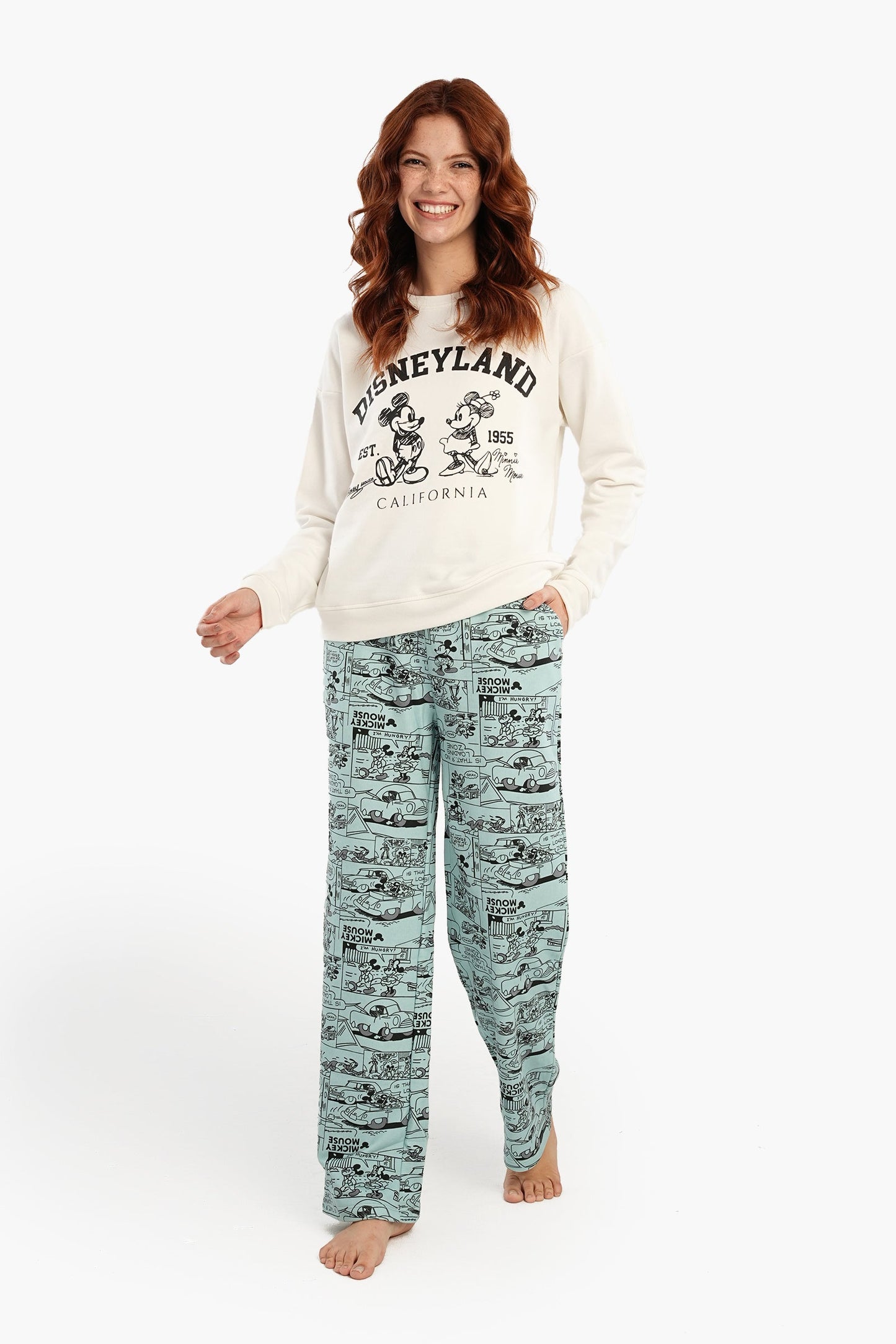 Disneyland Printed Long Sleeve Pyjama Top