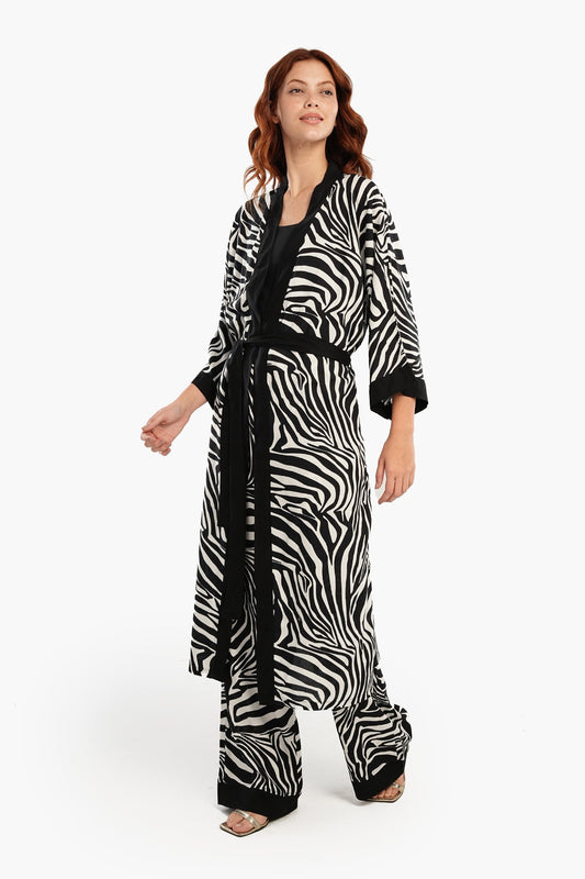 Self-Printed Knee Length Robe