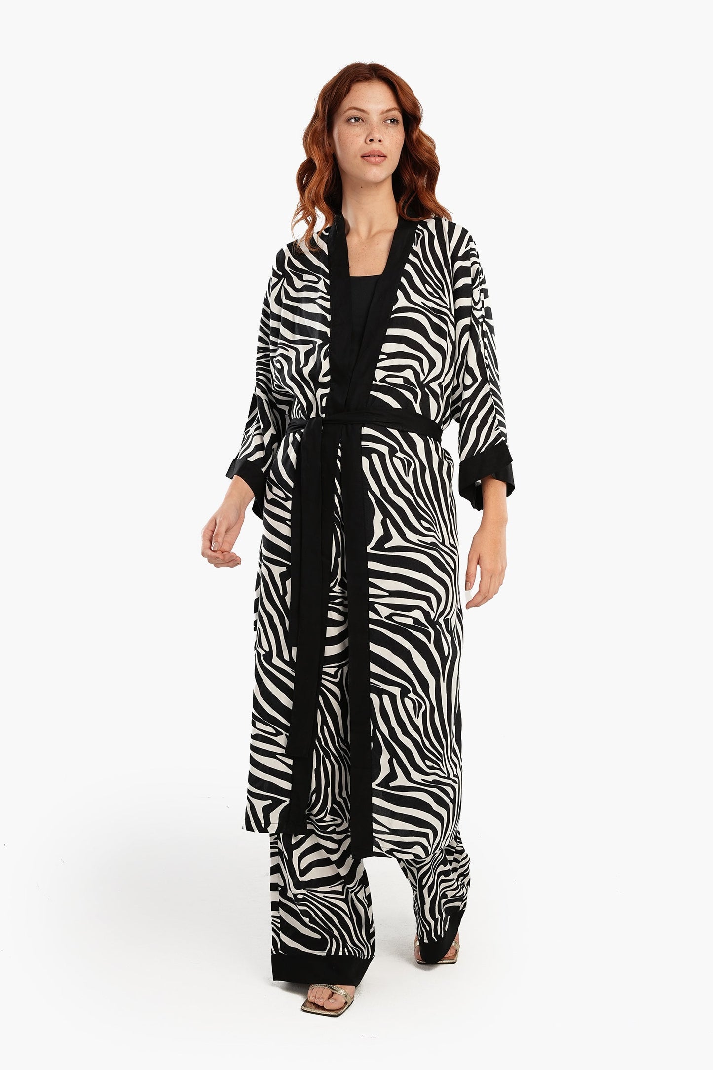 Self-Printed Knee Length Robe