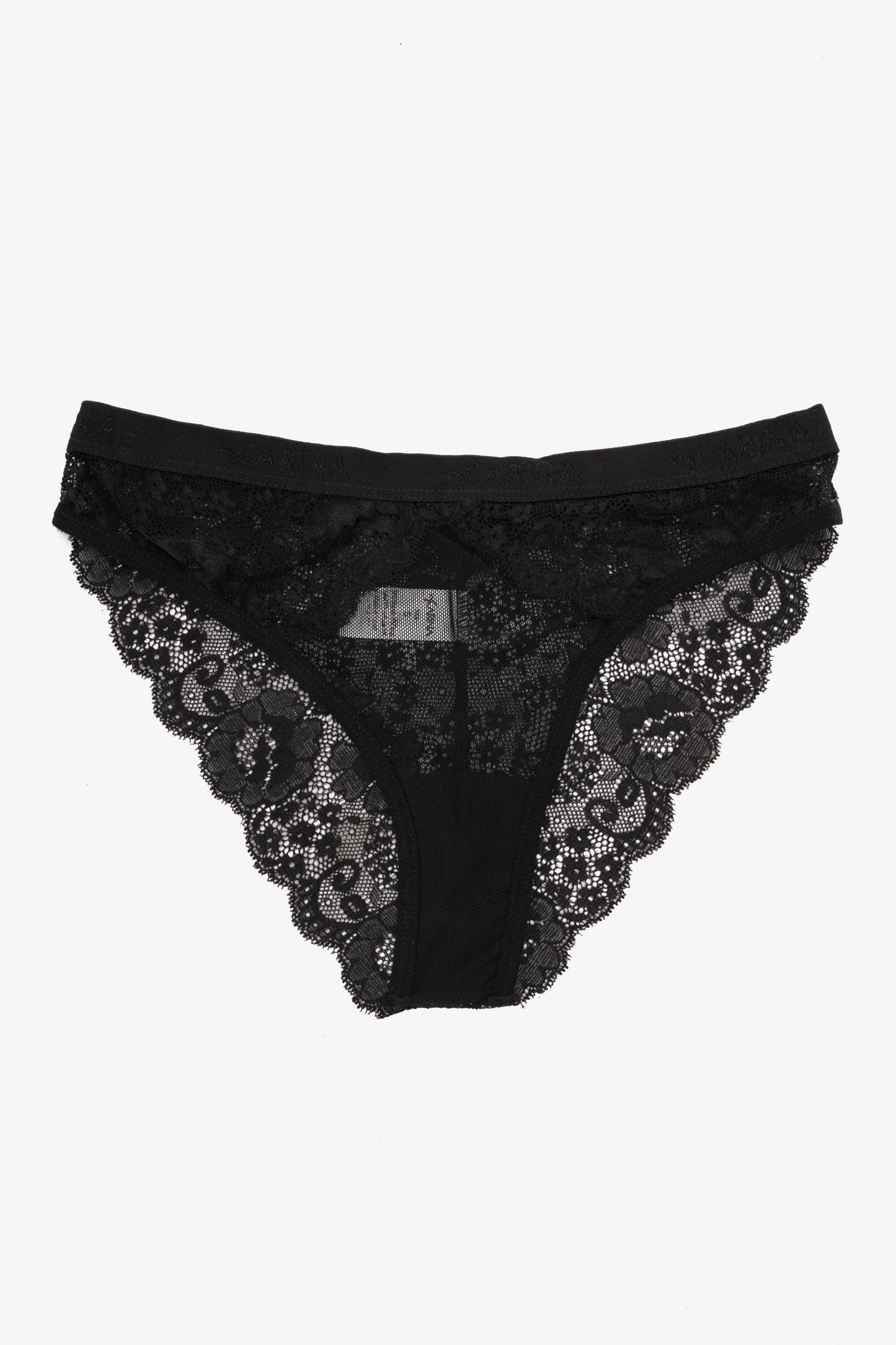 بيكيني داخلي من الدانتيل الأسود