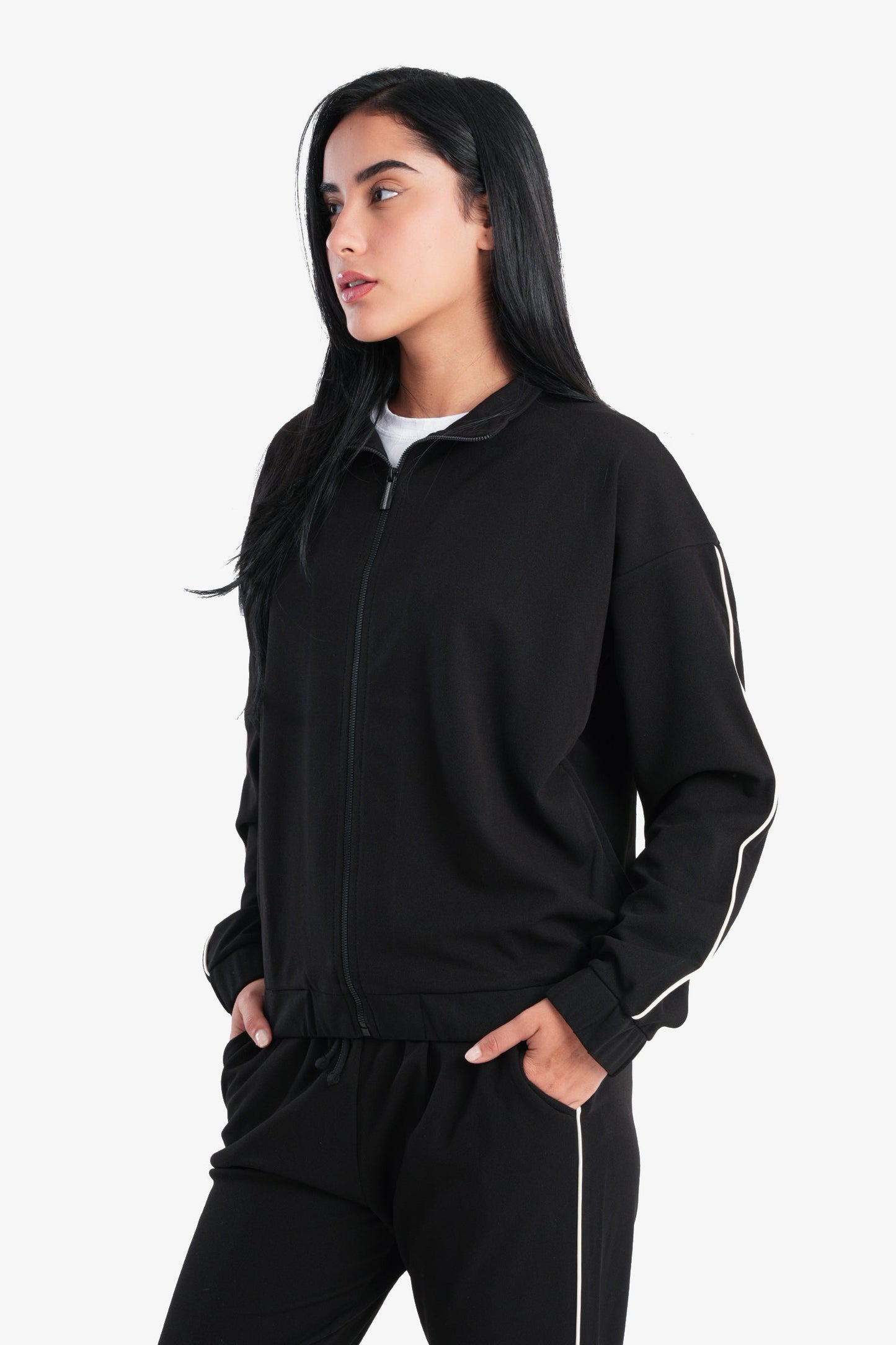 Carina Black Microfiber Lounge Jacket