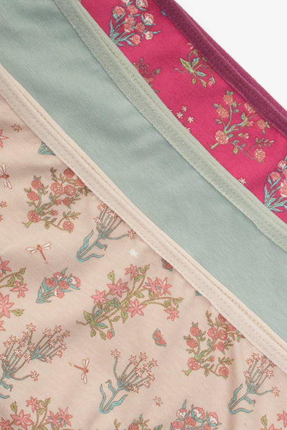 مجموعة من 3 سراويل داخلية ملونة