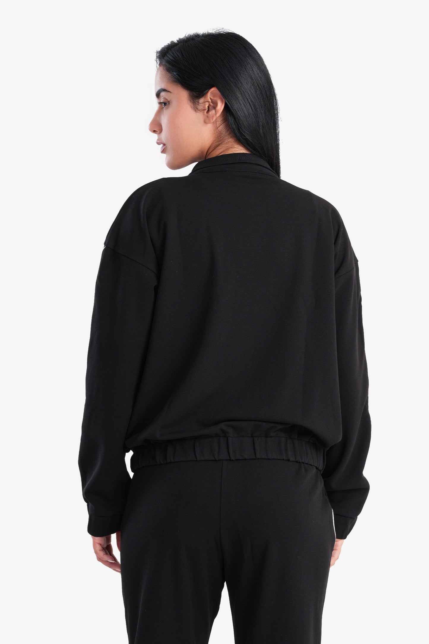 Carina Black Microfiber Lounge Jacket