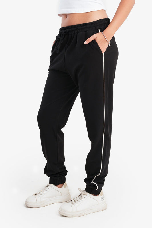 Carina Black Microfiber Lounge Pants