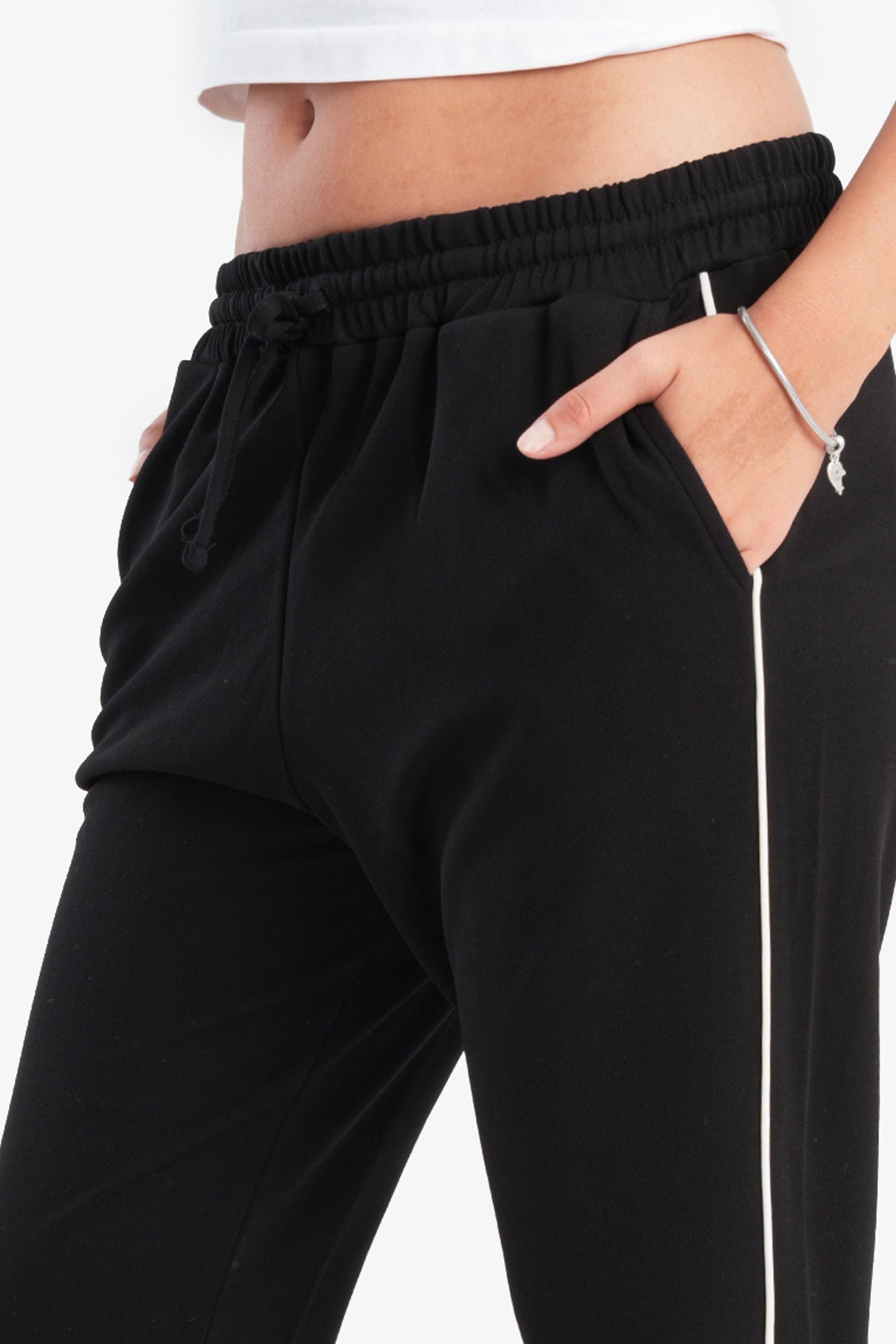 Carina Black Microfiber Lounge Pants