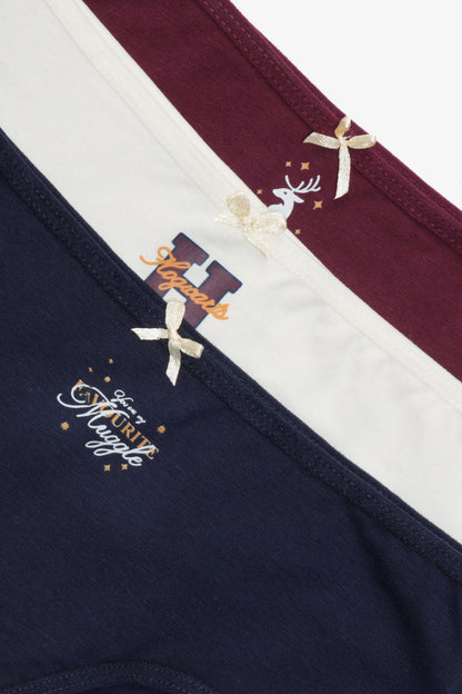 مجموعة من 3 سراويل داخلية ملونة