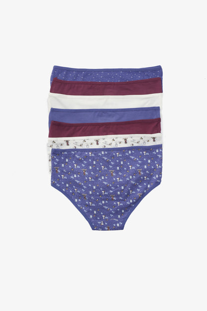 مجموعة من 7 سراويل داخلية ملونة