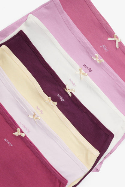 مجموعة من 7 سراويل داخلية كاملة ملونة