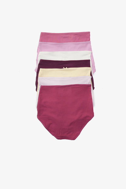 مجموعة من 7 سراويل داخلية كاملة ملونة