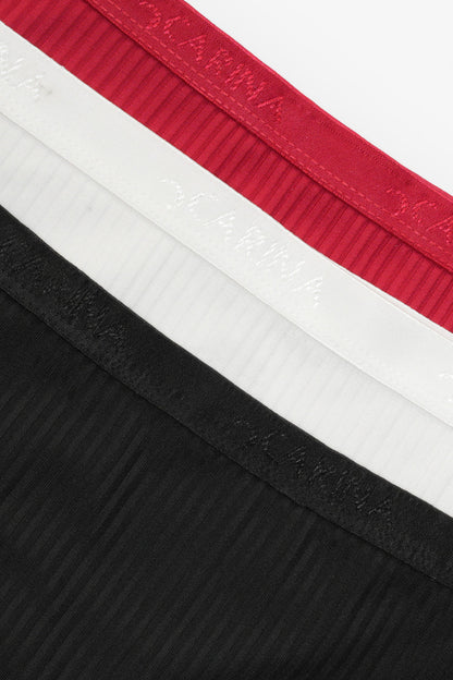 مجموعة من 3 سراويل بيكيني ملونة