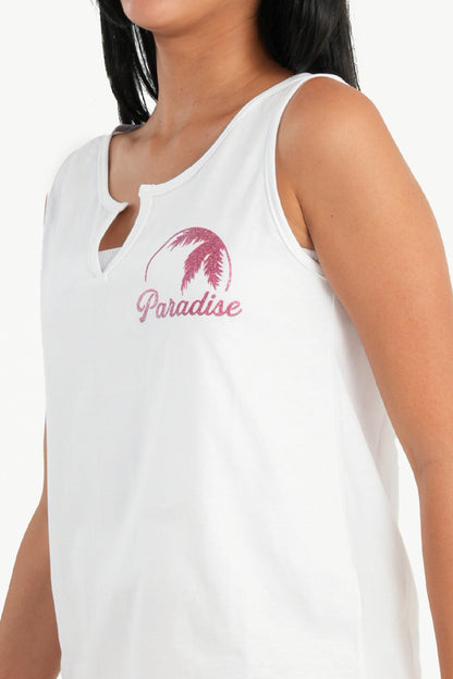 طقم بيجامة مع شورت تاي داي