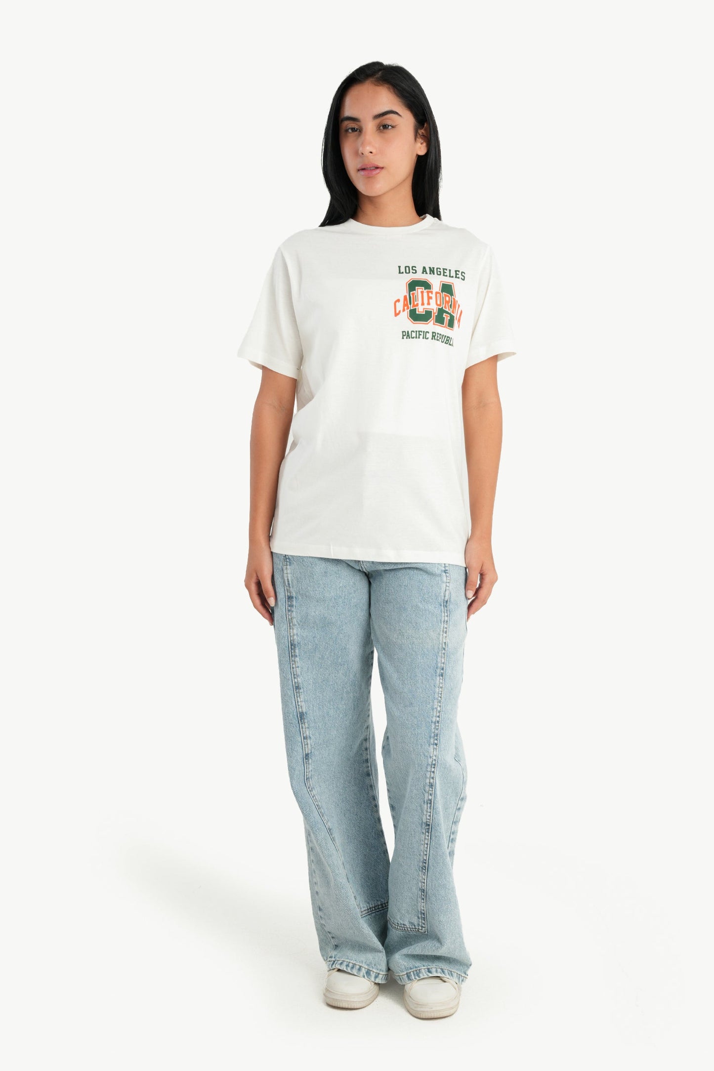 Carina Cotton Off White T-Shirt