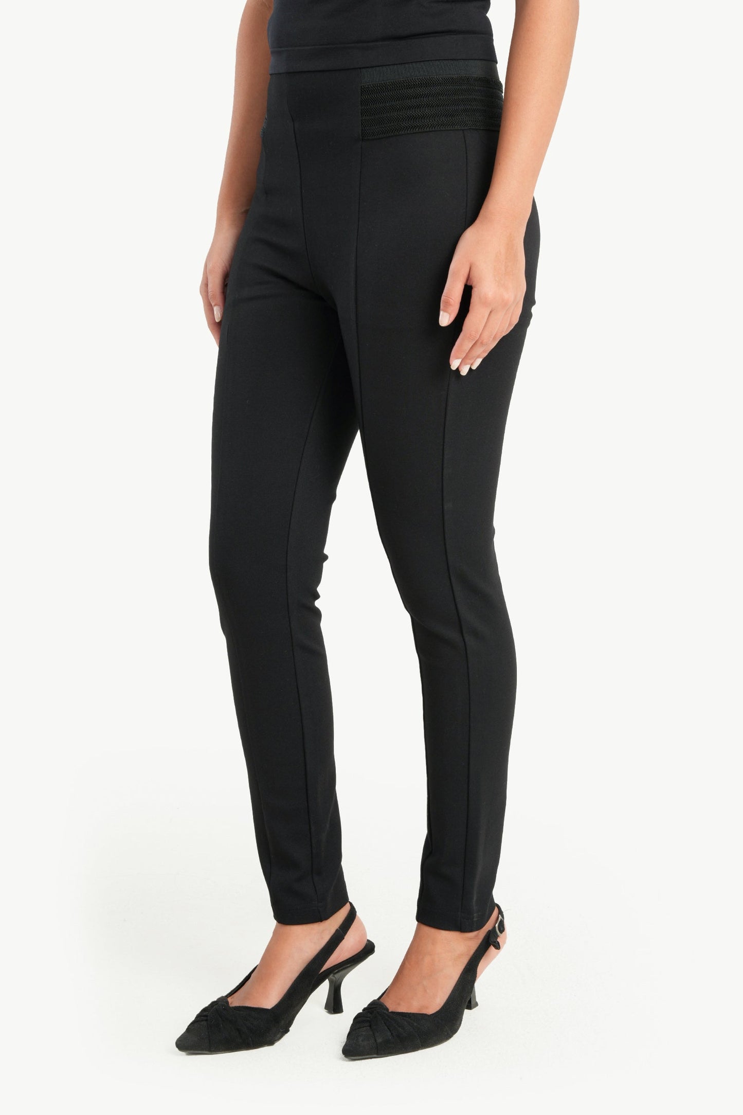 Carina Black Piping Leggings