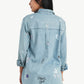 Denim Printed Shirt With Slits