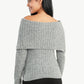 Knitted Off Shoulder Pullover