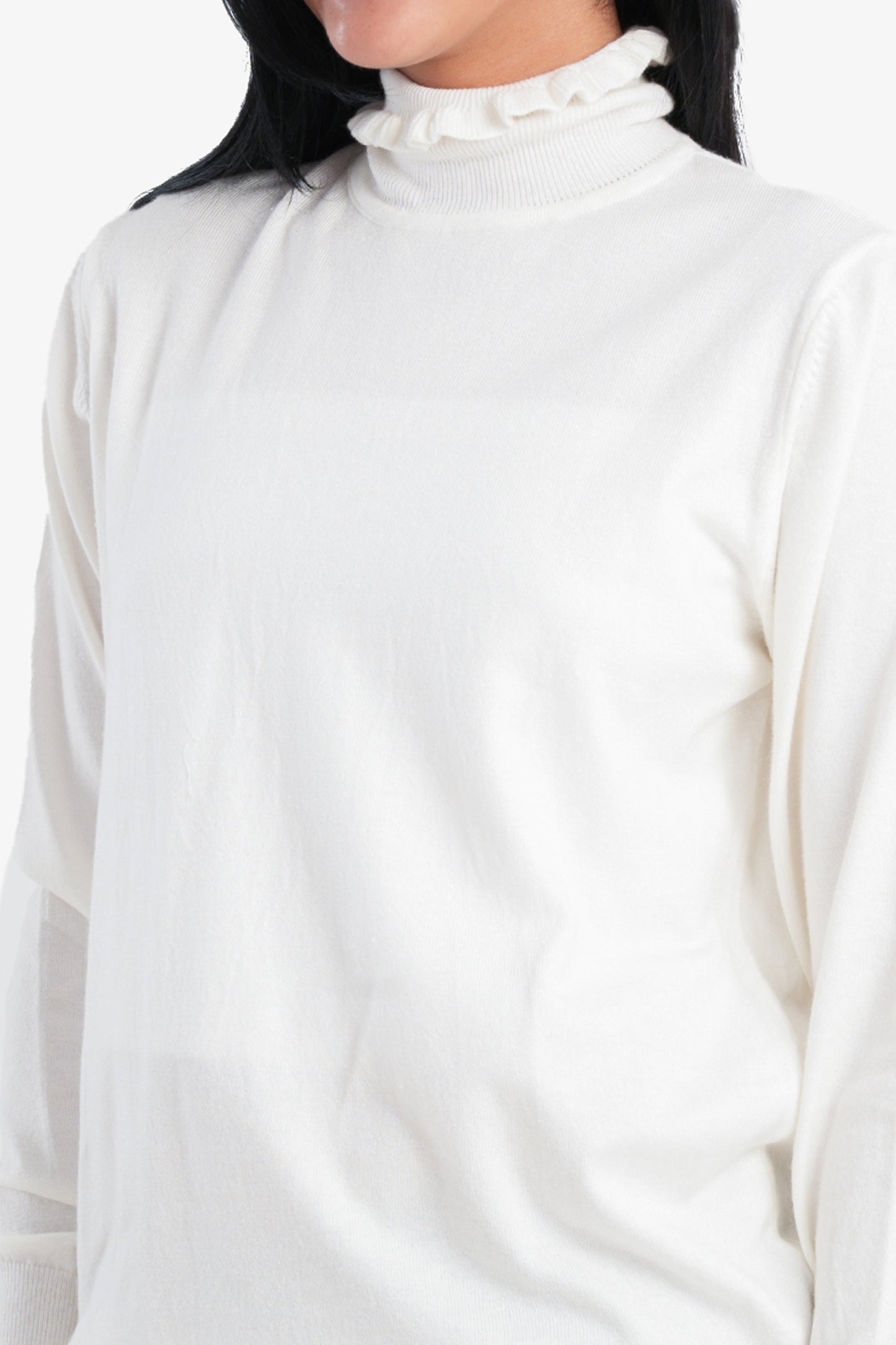 Carina Pullover with Ruffled Neck & Cuffs