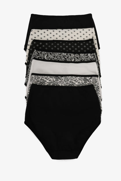 مجموعة من 7 سراويل داخلية كاملة ملونة