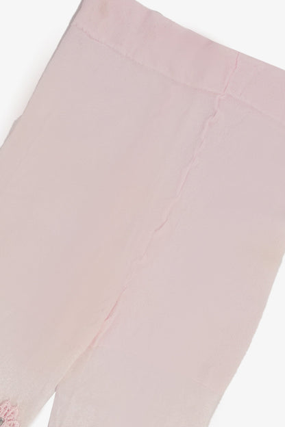 جوارب طويلة مزينة بزهور كريستالية للبنات