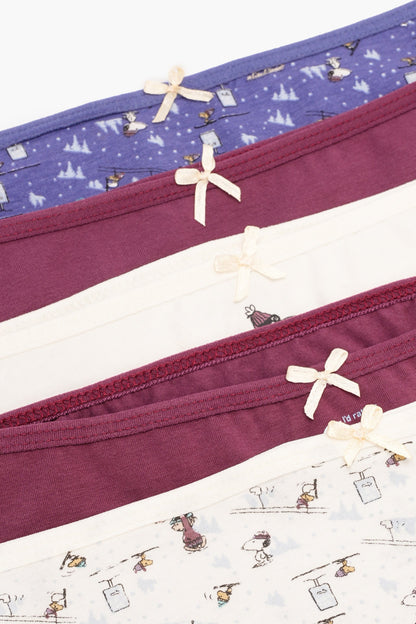 Pack of 5 Colored Bikini Panties