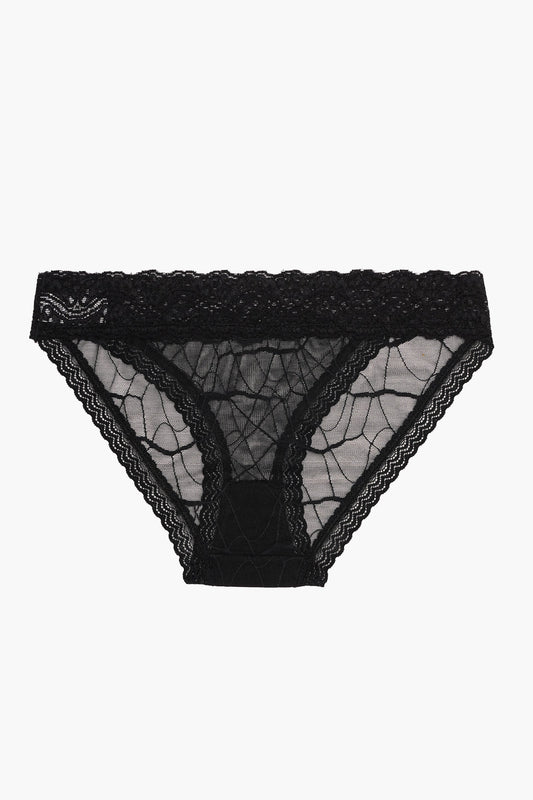 سروال بيكيني دانتيل أساسي