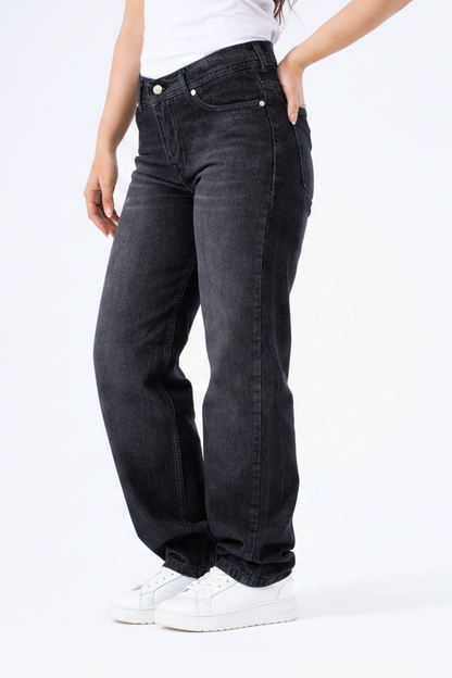 Dark Bloom Straight Denim