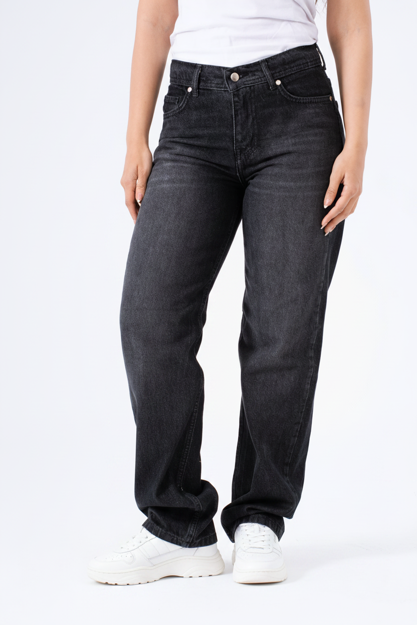 Dark Bloom Straight Denim