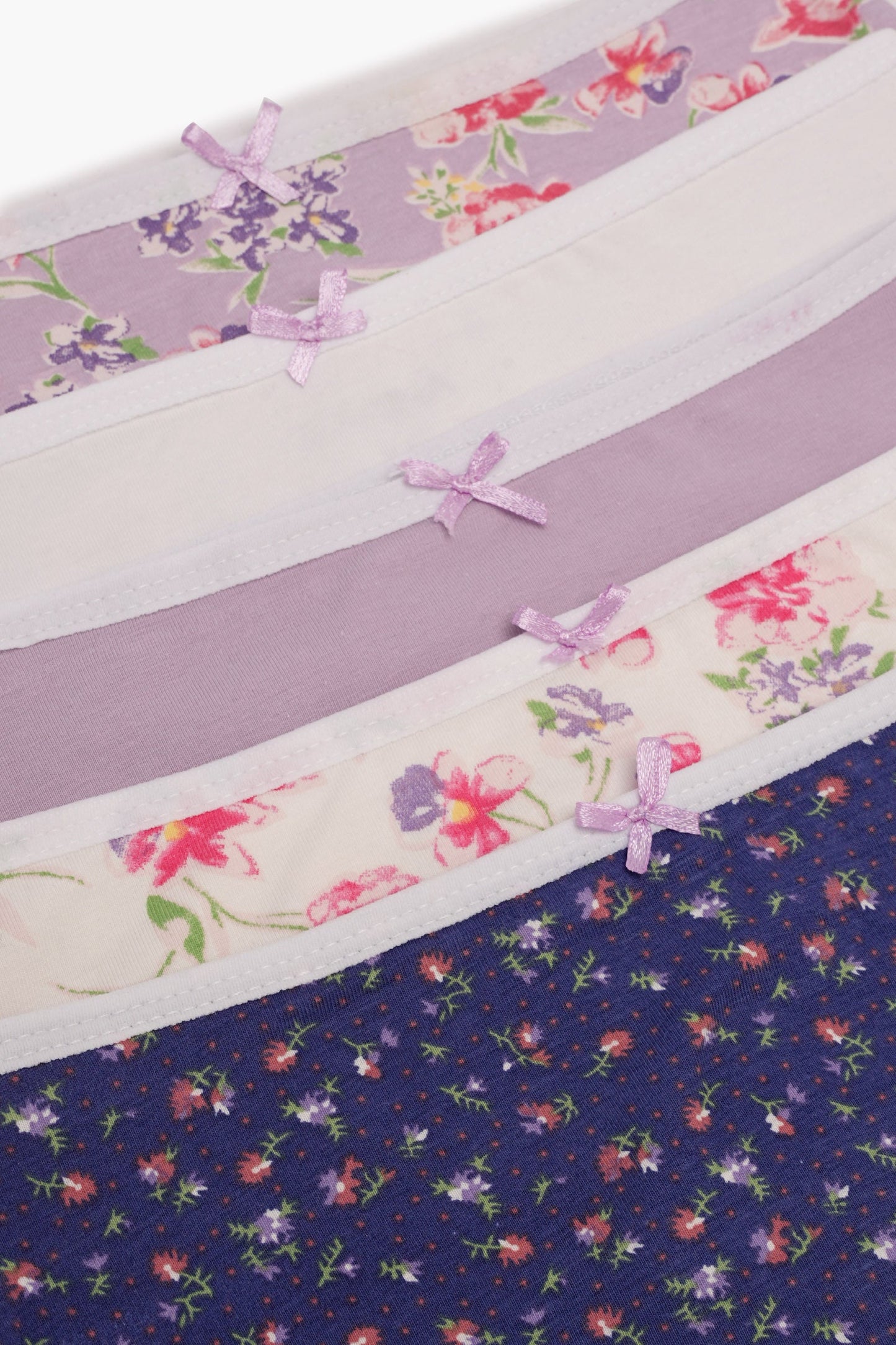 مجموعة من 5 سراويل داخلية كاملة ملونة