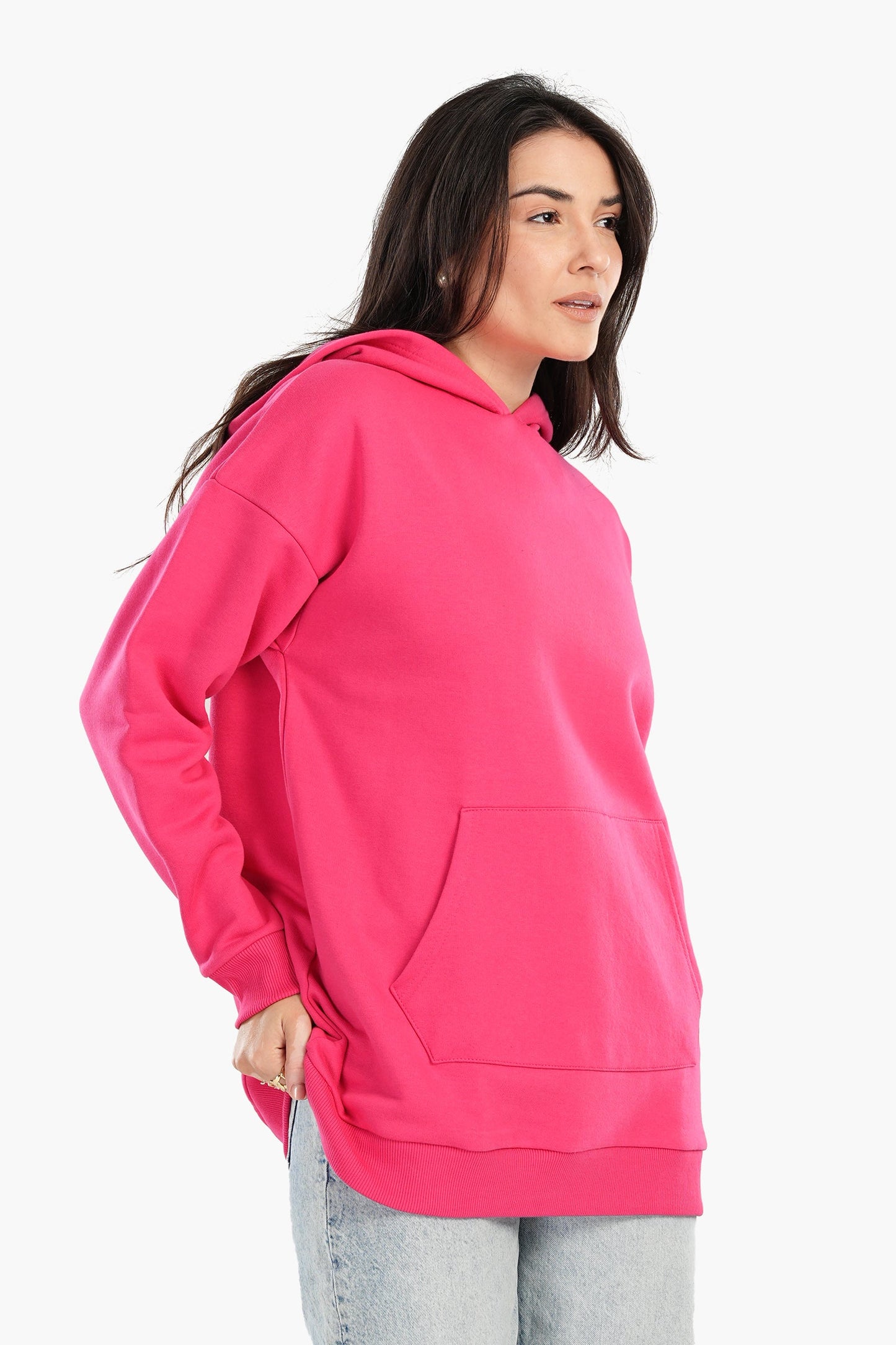 Fuchsia Printed Lounge Hoodie