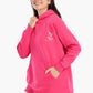 Fuchsia Printed Lounge Hoodie