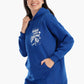 Blue Printed Lounge Hoodie