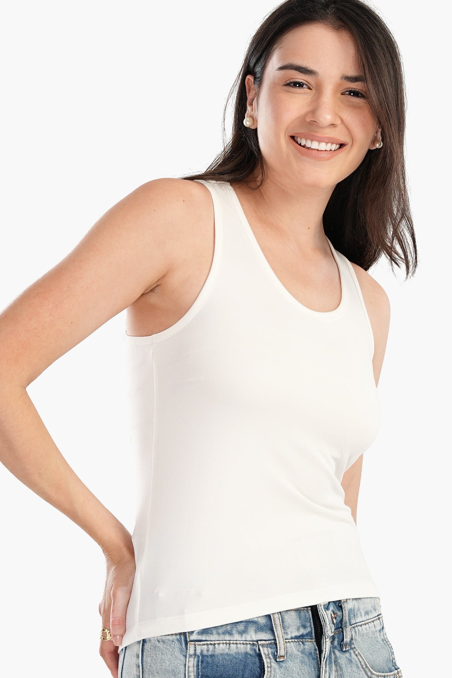 Race Back Cotton Tank Top