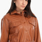 Leather Shirt with Waist Belt