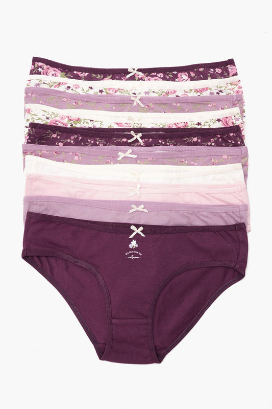 عبوة من 10 سراويل بيكيني ملونة