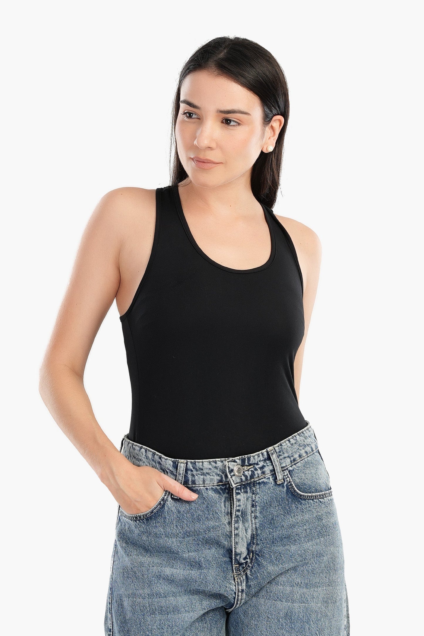 Race Back Cotton Tank Top