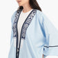 Light Blue Embroidered Kimono