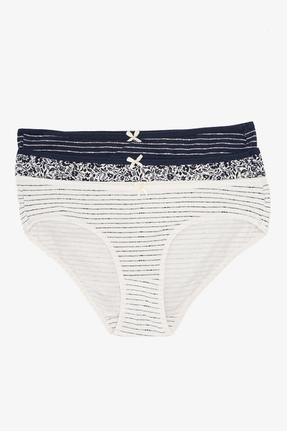 مجموعة من 3 سراويل بيكيني ملونة