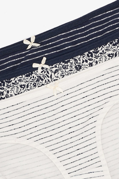 مجموعة من 3 سراويل بيكيني ملونة