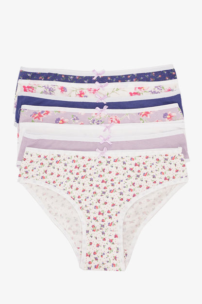 مجموعة من 7 سراويل بيكيني ملونة