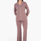 Viscose Contrast Piping Pyjama Set