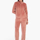 Stand Collar Velvet Pyjama Set