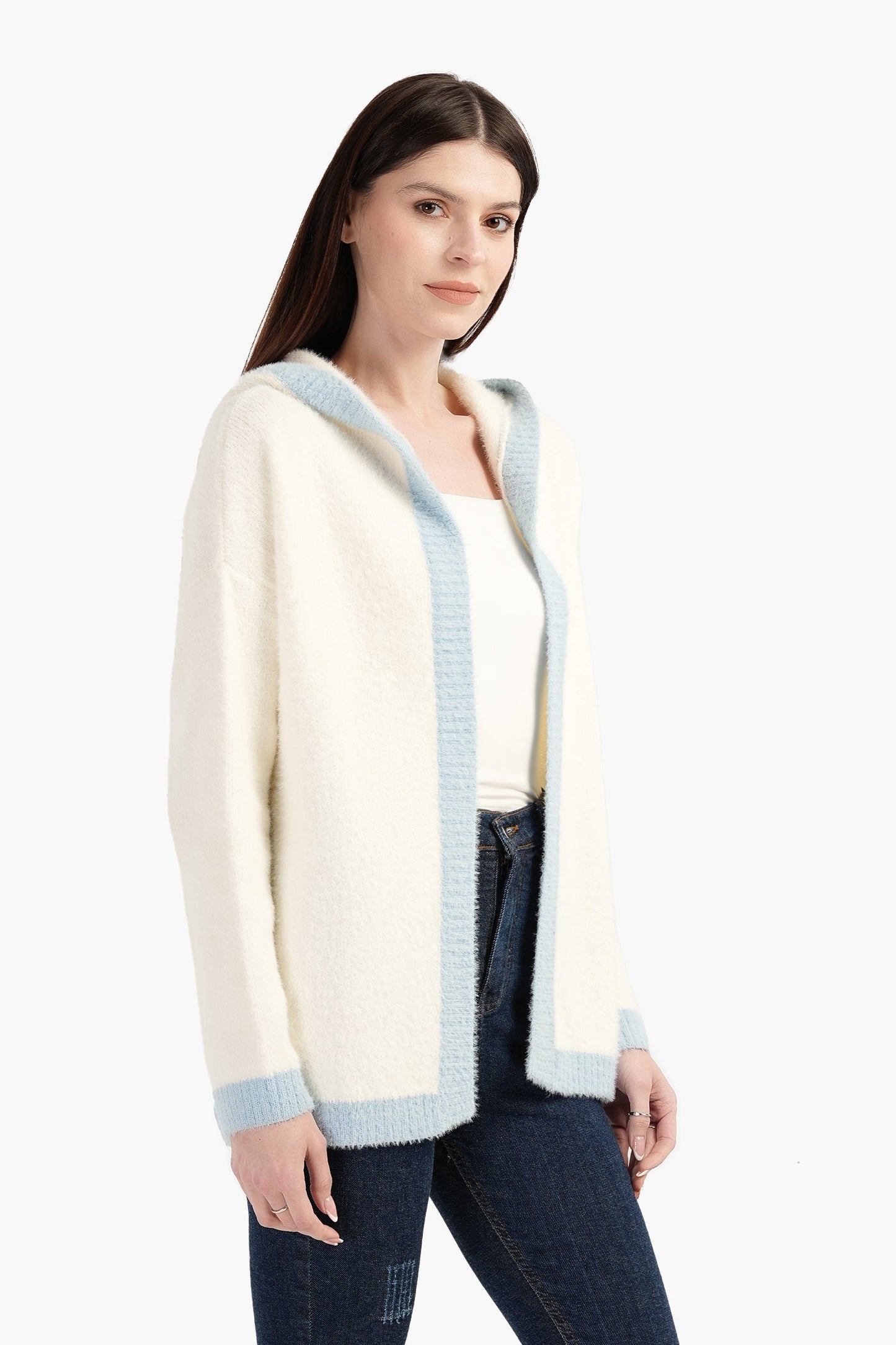 Color Piping Hem Cardigan