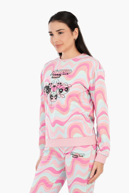 بلوزة بيجامة بأكمام طويلة من Powerpuff Girls