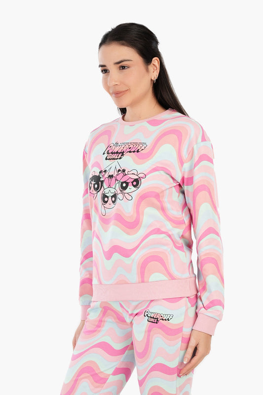 بلوزة بيجامة بأكمام طويلة من Powerpuff Girls