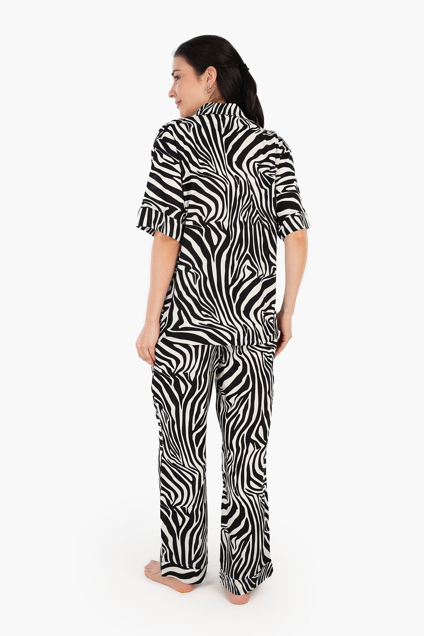 Bi-Tone Printed Pyjama Set