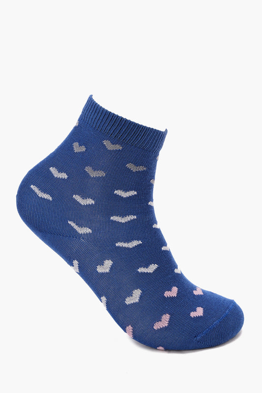 جوارب قلوب للبنات - 5 أزواج