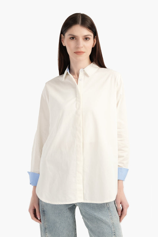 Poplin Shirt with Side Vents