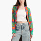 Open Front Colored Cardigan