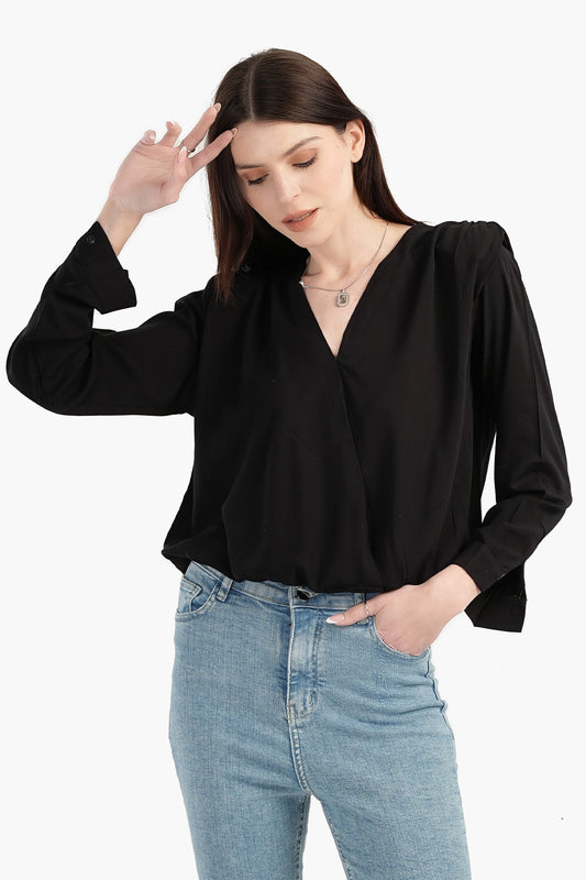 Tencel V-Neck Blouse