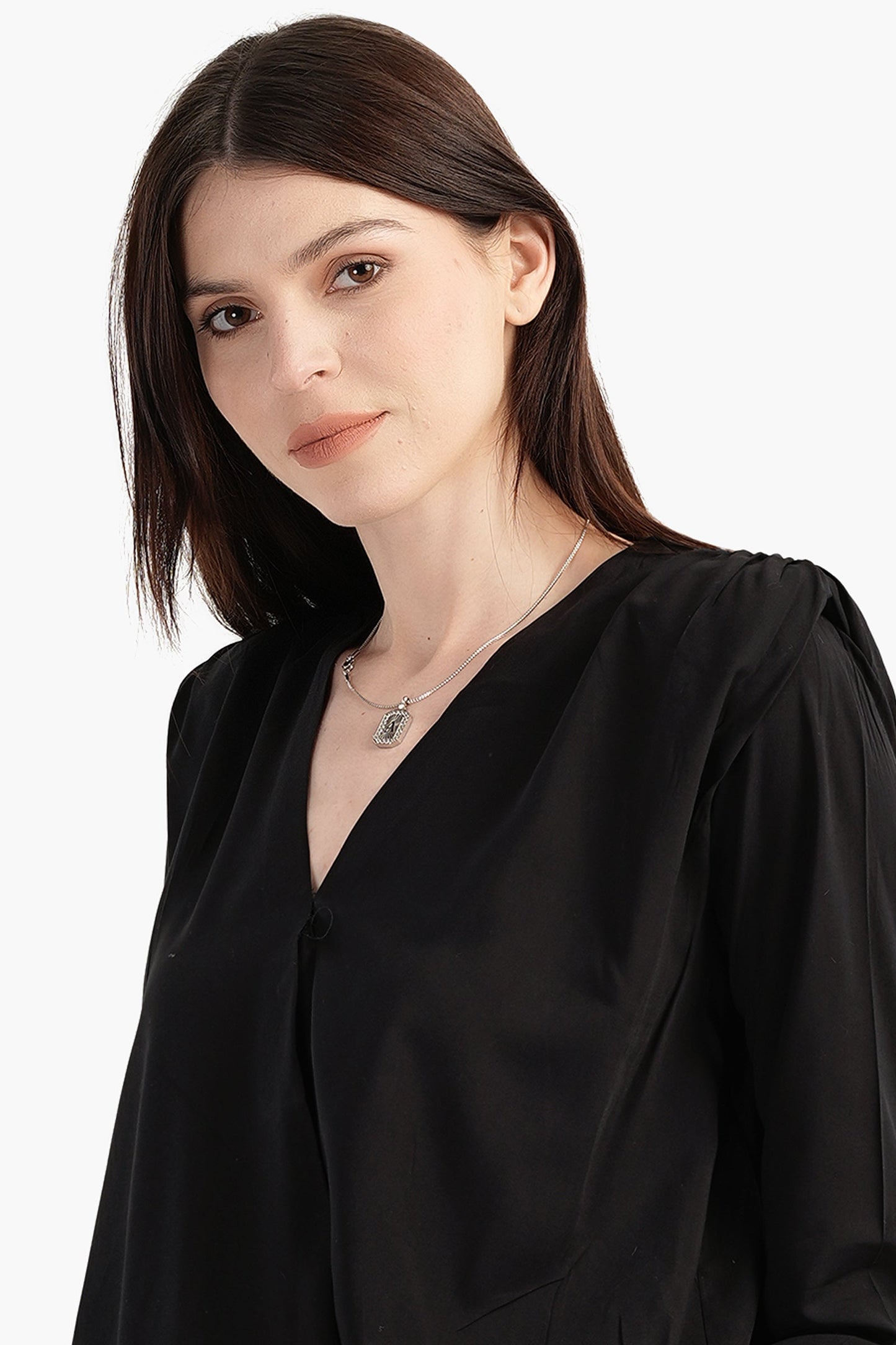 Tencel V-Neck Blouse