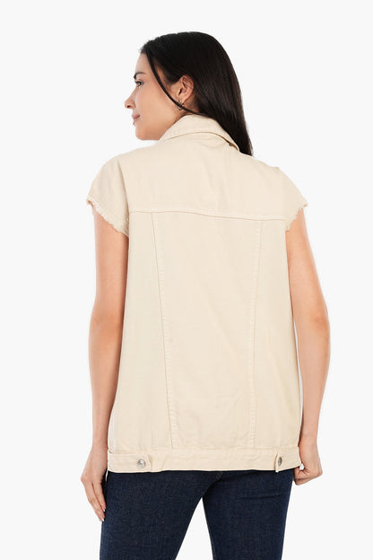 سترة جينز ذات حافة خام